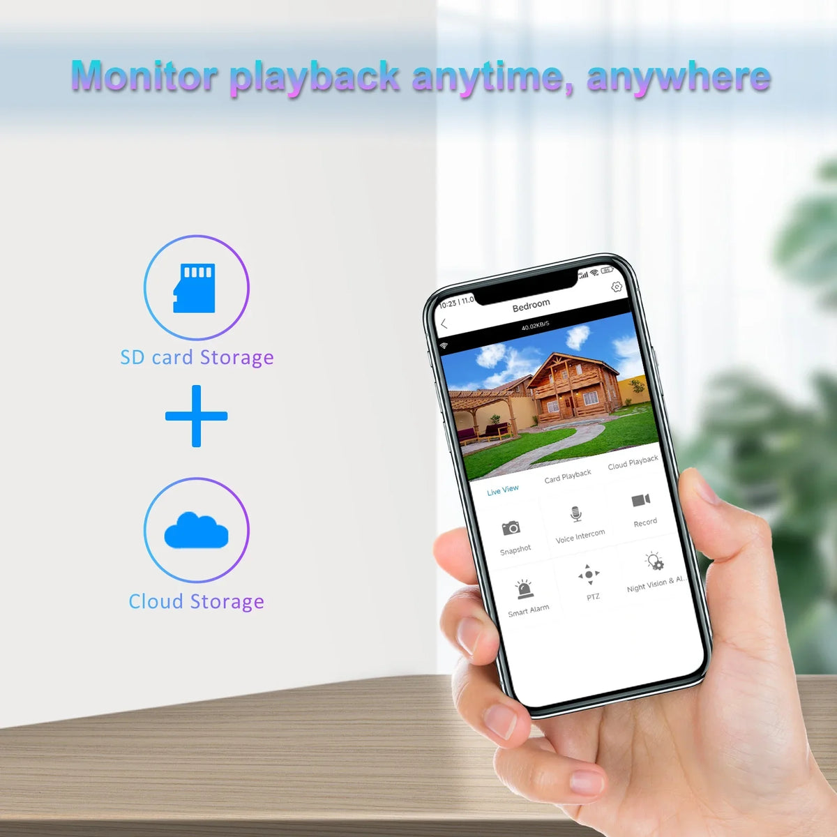 View Lixada Night Motion System 2-Way 4MP Access IP66 Remote IP Home Detection Vision Camera WiFi 360° PTZ Wireless Waterproof Color Audio