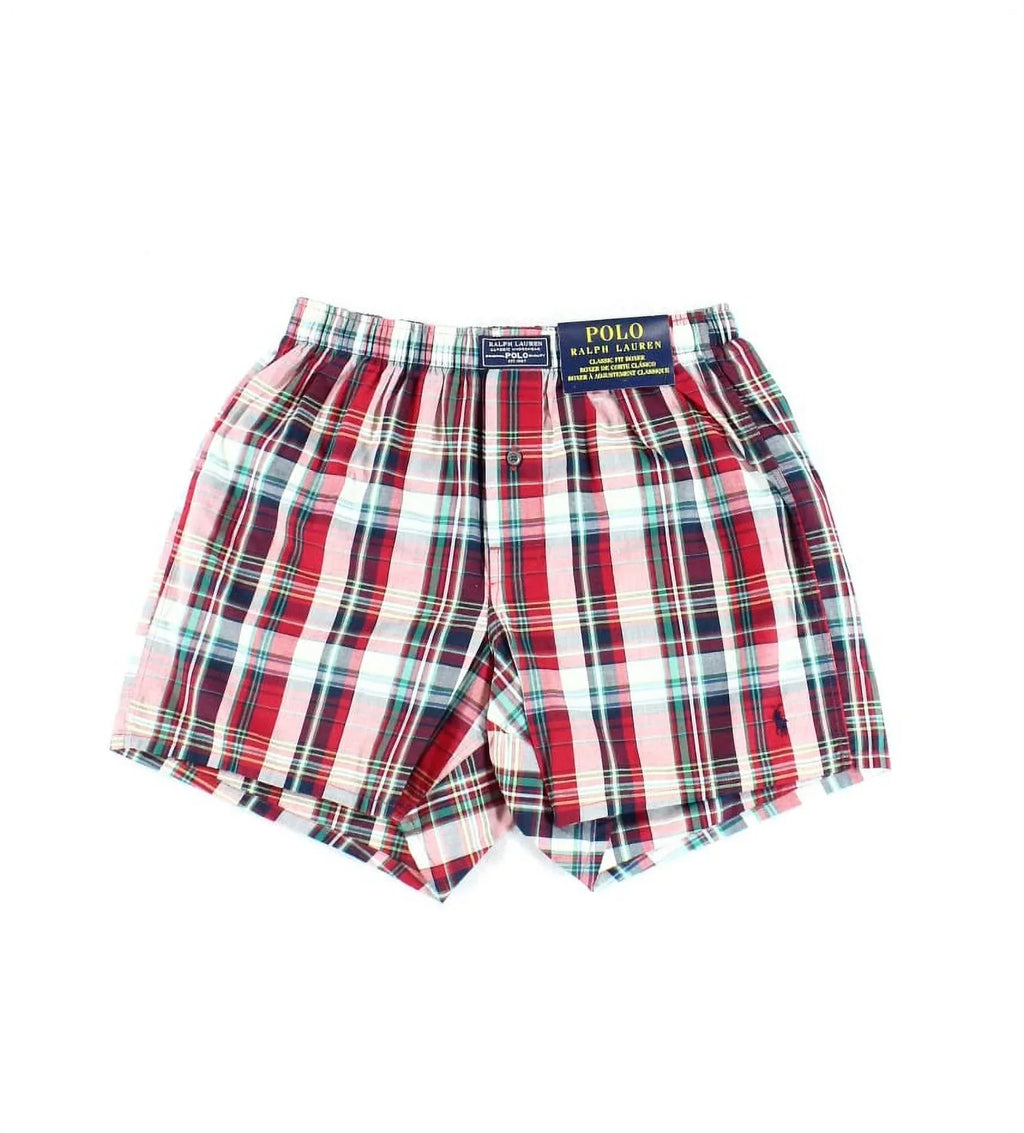 Underwear Mens Lauren Small Boxer Red NEW Polo Plaid Size S Ralph