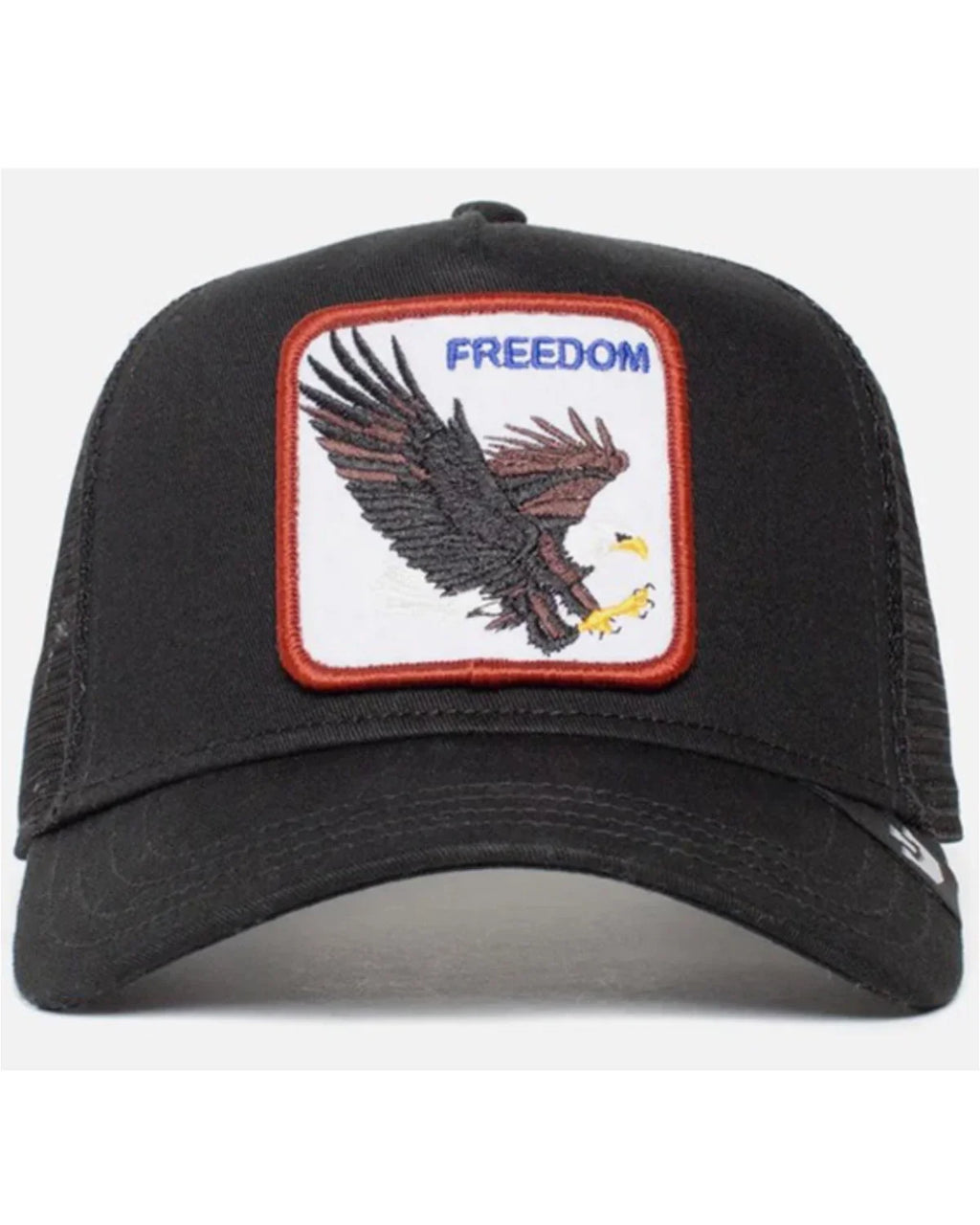 Bros Trucker Freedom Black One Cap Size The Eagle Men's Goorin