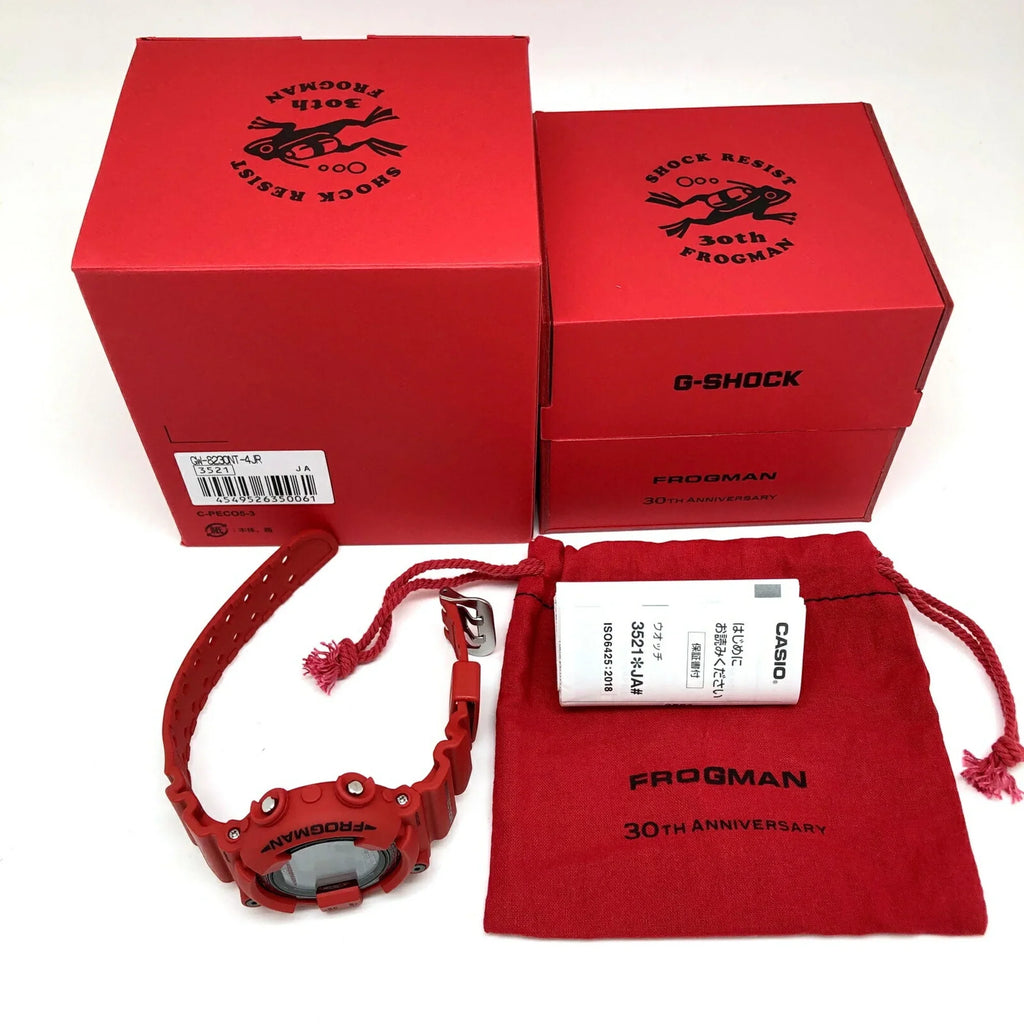 Tough Pre-Owned Anniversary Casio Digital Red Reprint Solar 30th Watch Model G-SHOCK FROGMAN ITWD1QAESCTM Men's CASIO GW-8230NT-4JR (Good)
