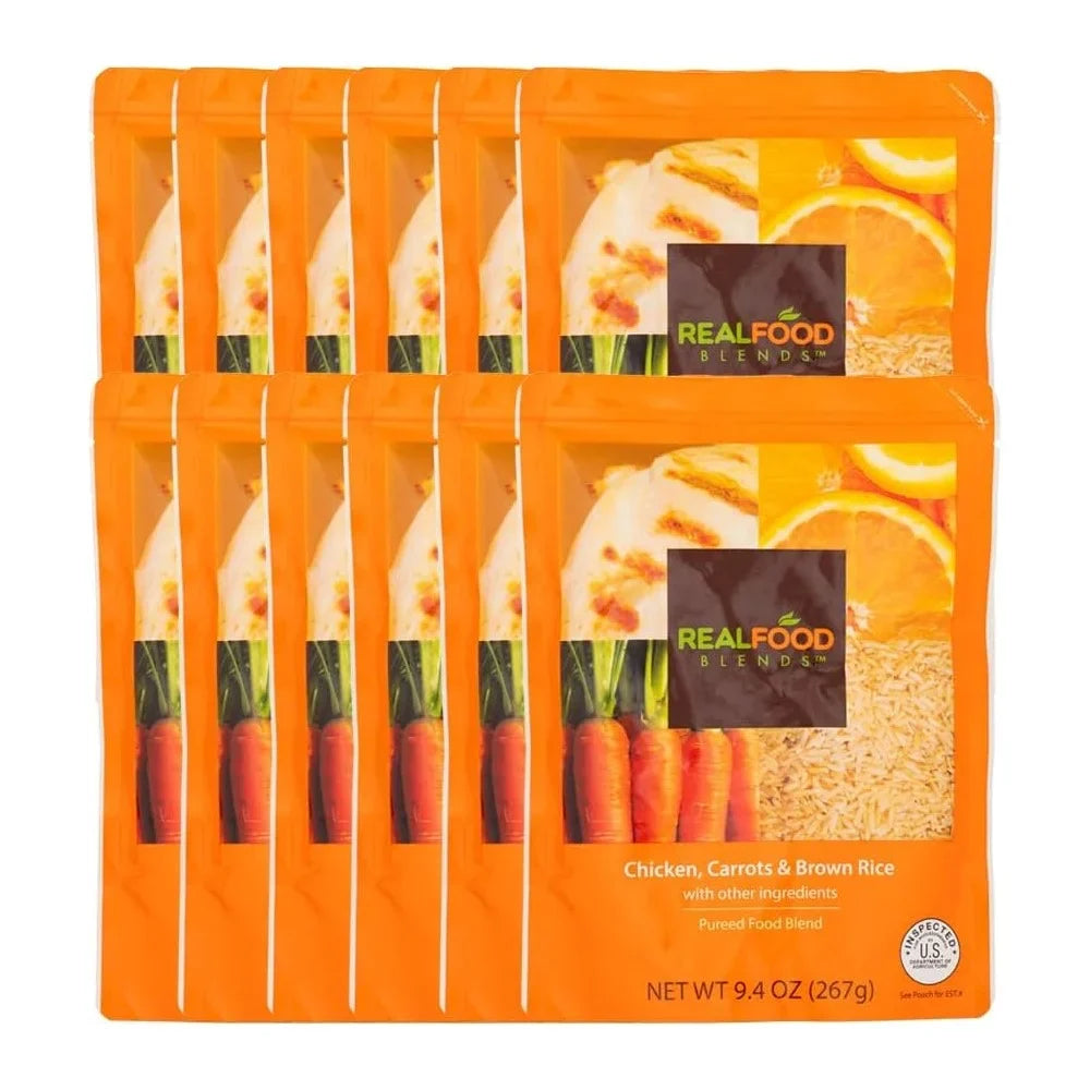 Fed Carrots Brown of Real 9.4 People Chicken, 12) Oz - Rice Blends Food for - - Orange Meals Tube (Pack & Pouch