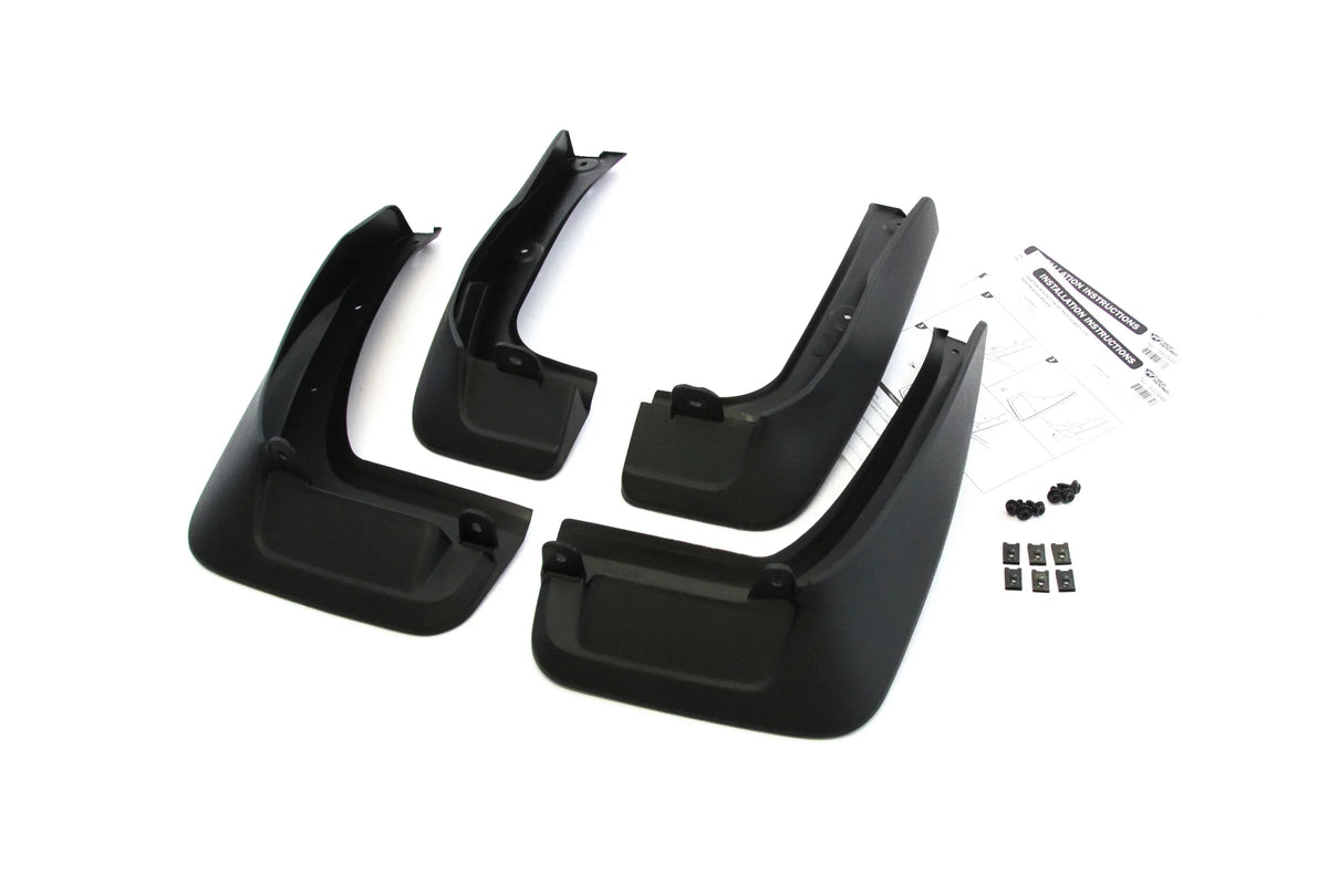 Hybrid Models Red - Molded Set Flaps with Compatible & 4pc Mud 2014-2019 PT34548140 PT345-48140 Full Toyota and 2WD Gas Hound Rear Auto Highlander Front