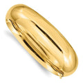 Yellow Polished mm Gold Hinged Bangle 14K GoldHP11-16O Oversize 0.687 High Bracelet Finest