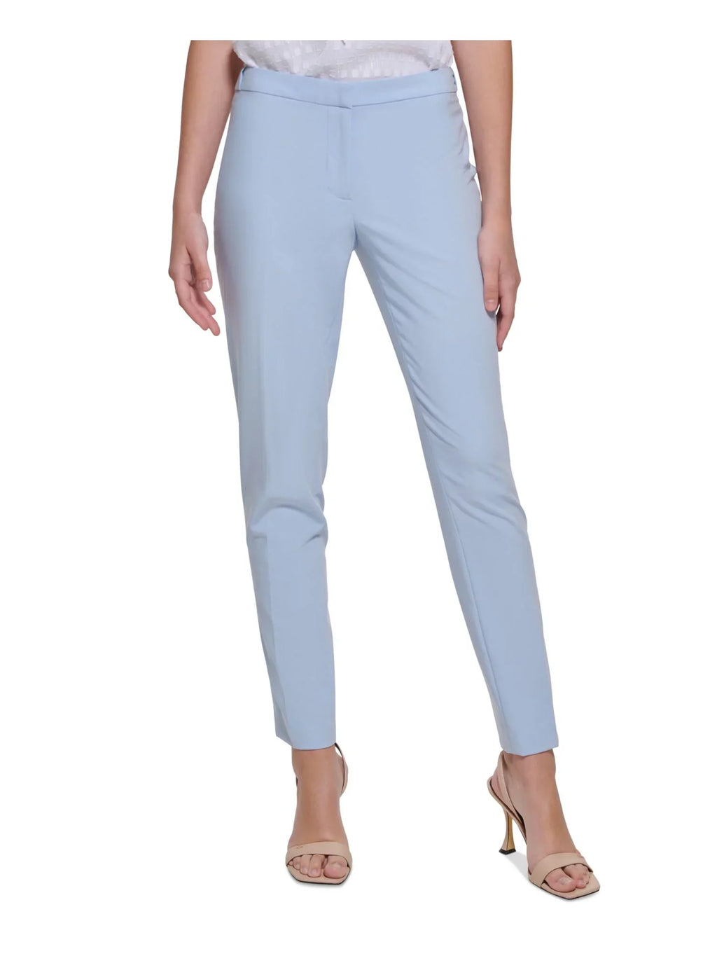 Light 6P To Ankle Pocketed Skinny CALVIN Work Petites Pants Womens Zippered KLEIN Wear Blue