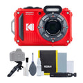 WPZ2 Camera 16MP 2.7-Inch Pixpro LCD 4x Waterproof Bundle Kodak Shockproof (Red)
