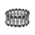 Filigree Black Color Bracelet Jewelry Stretch 1928