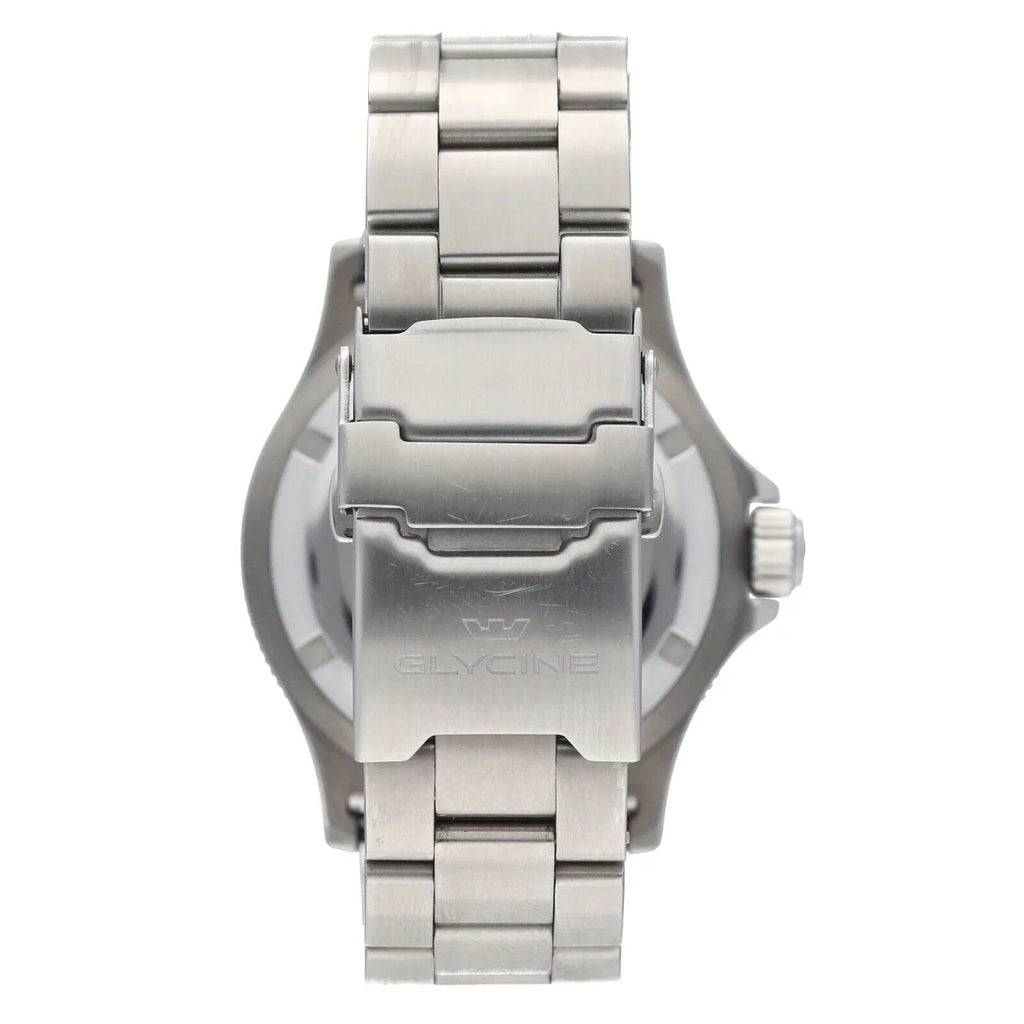 Automatic Watch Men's GL.0253 42mm Glycine Stainless Combat Green Bezel Steel