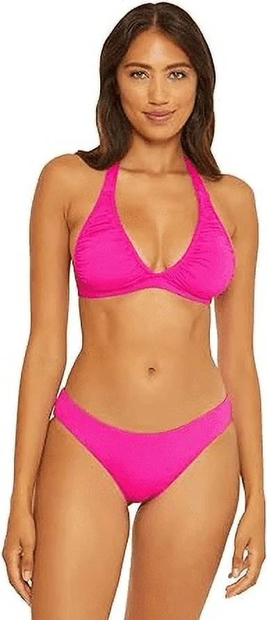 FLAMBE Large Top, US Rebecca PINK Bikini Swim Halter Becca Virtue by Santorini