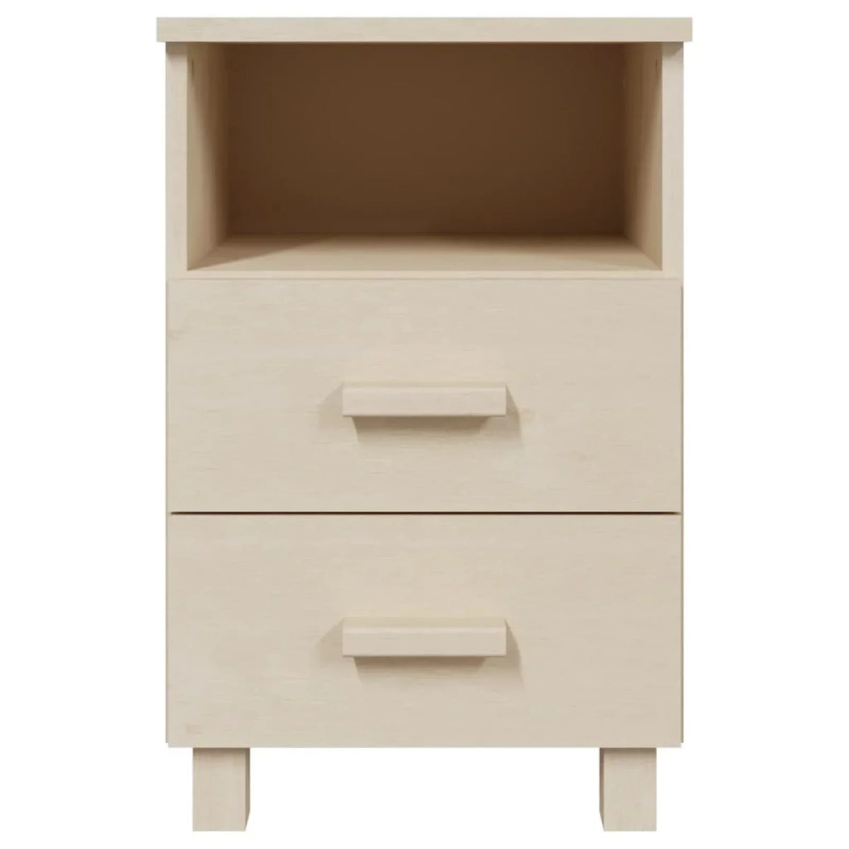 Brown Honey HAMAR Bedside 15.7"x13.8"x24.4" Wood Cabinet Htovila Solid Pine