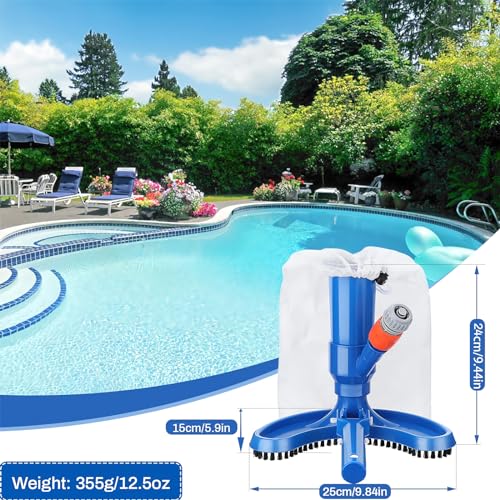 Hose for Spa Handheld Poles with Above Vacuum to Upgraded of Cleaner Ground Garden 60", Portable Jet Pool Vacuum Pool Fountains Handheld Attaches Net, Skimmer Pond Cleaner Pool Section Pool 4