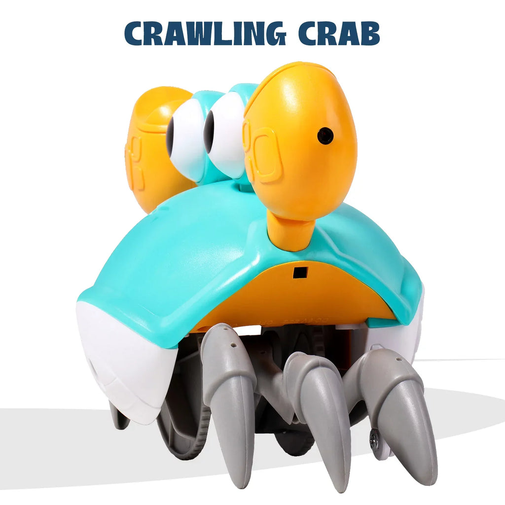 And Entertaining Kids Years And Crawl Crawling Little Cognitive Favorite And 6-12 Learning Tummy Kids - Light 0-6 Months Music Myron Gift Toddlers With Time, Development Crab Sensory For