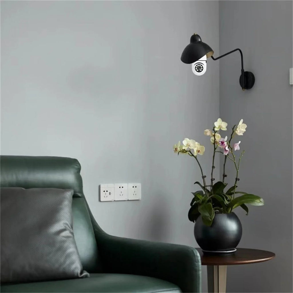 Monitor Infrared with Bulb IP Night HD Vision, 1080P Wireless (Supports 2.4G 2PCS Cam Camera, &5G White E27 WIFI Camera, Security Light Security Wi-Fi)