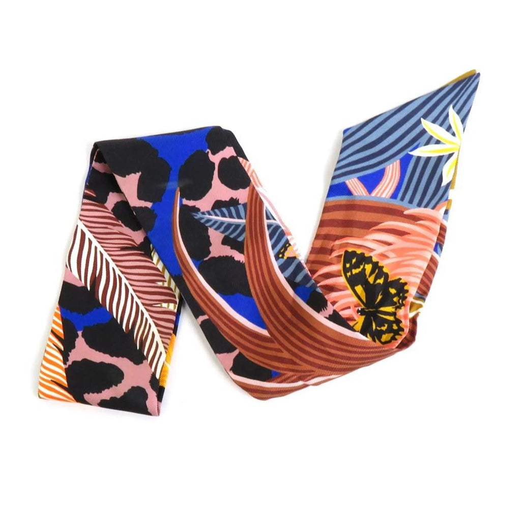 Twilly Pre-Owned (Good) Women's HERMES Scarf Silk Multicolor