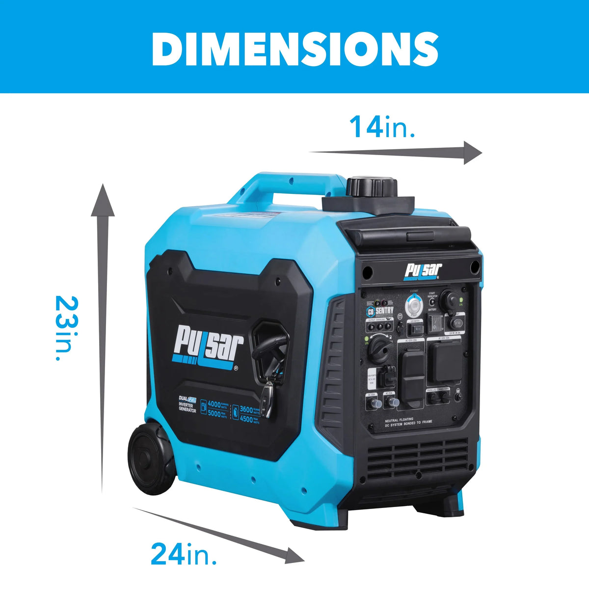Start Pulsar Fuel RV with 5000-Watt Dual Generator Inverter Sentry CO Ready Remote and