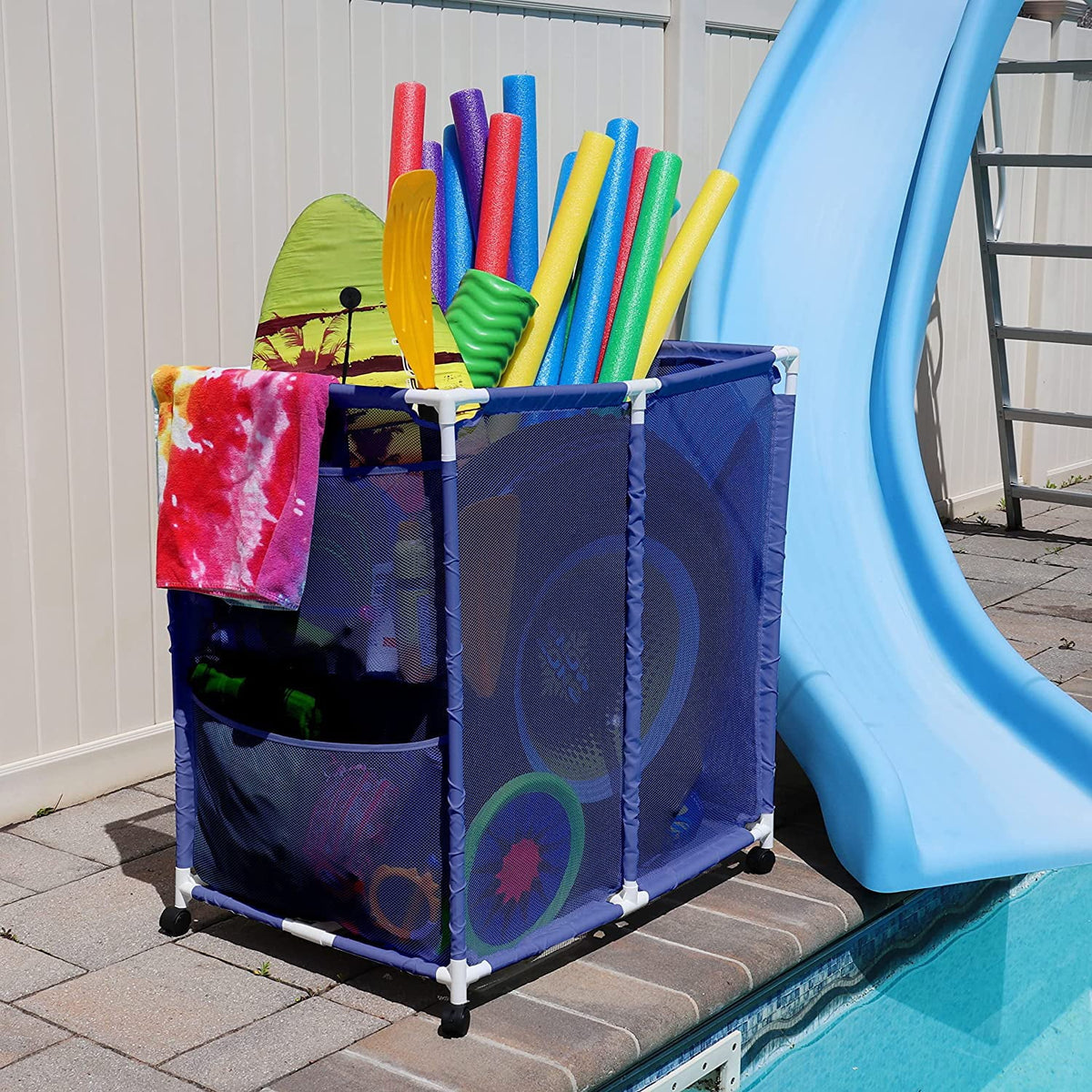 Mesh White Balls, Large, Yours W and 37.5" Rolling Floats, Toys L Equipment Style Bin, 25.4" (35" Organizer Blue Pool Essentially H), Storage 455102 / x x
