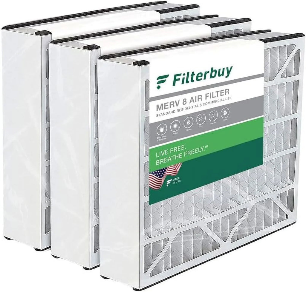 Filters 16x25x5 Bear (3-Pack) 255649-105 for HVAC 8 Air AC Filterbuy Trion Pleated Air Furnace MERV