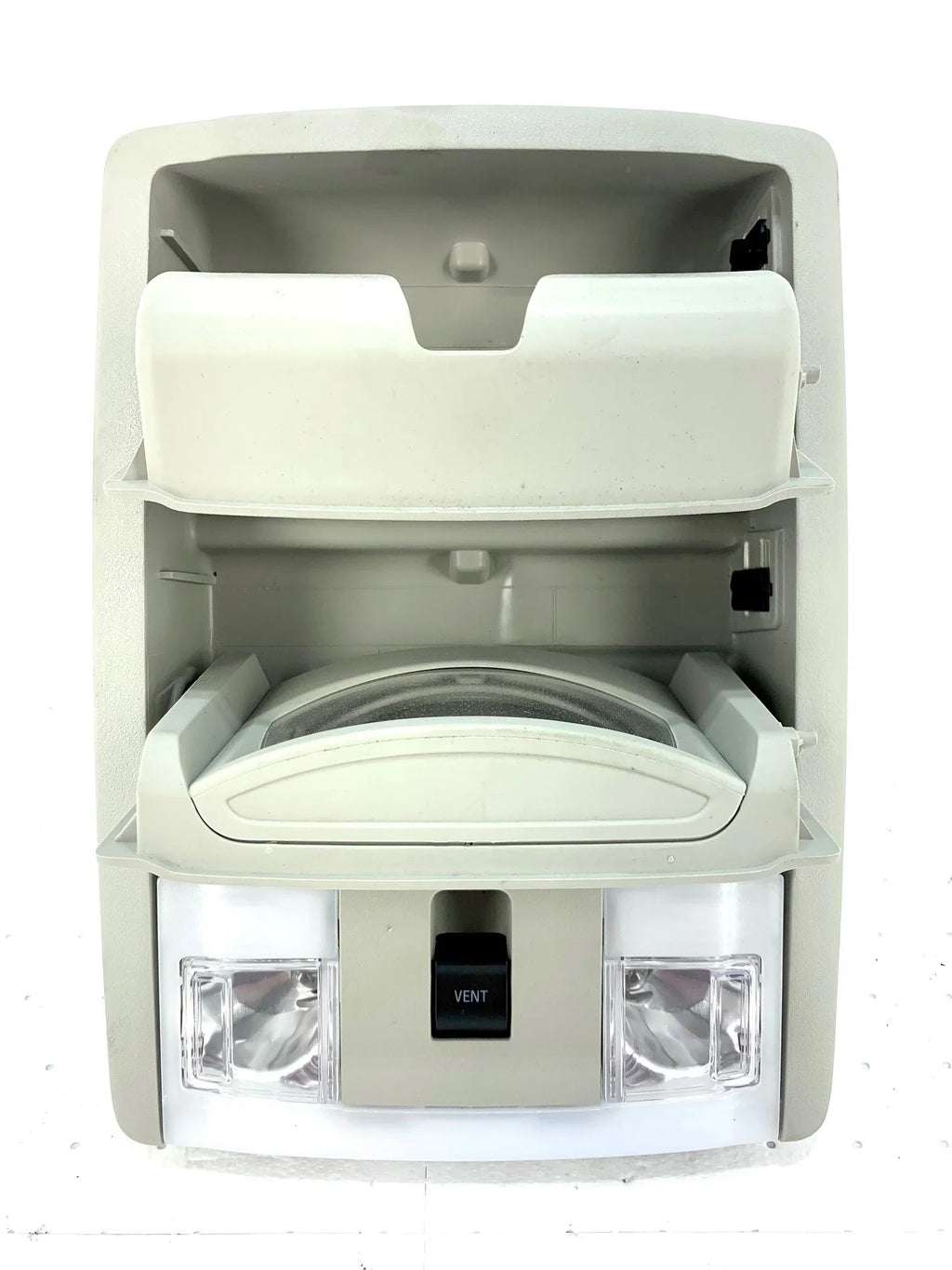 Roof OEM w/ Tahoe Pre-Owned Compartment Mirror Overhead Console Gray 2015-2020 (Good) Chevrolet
