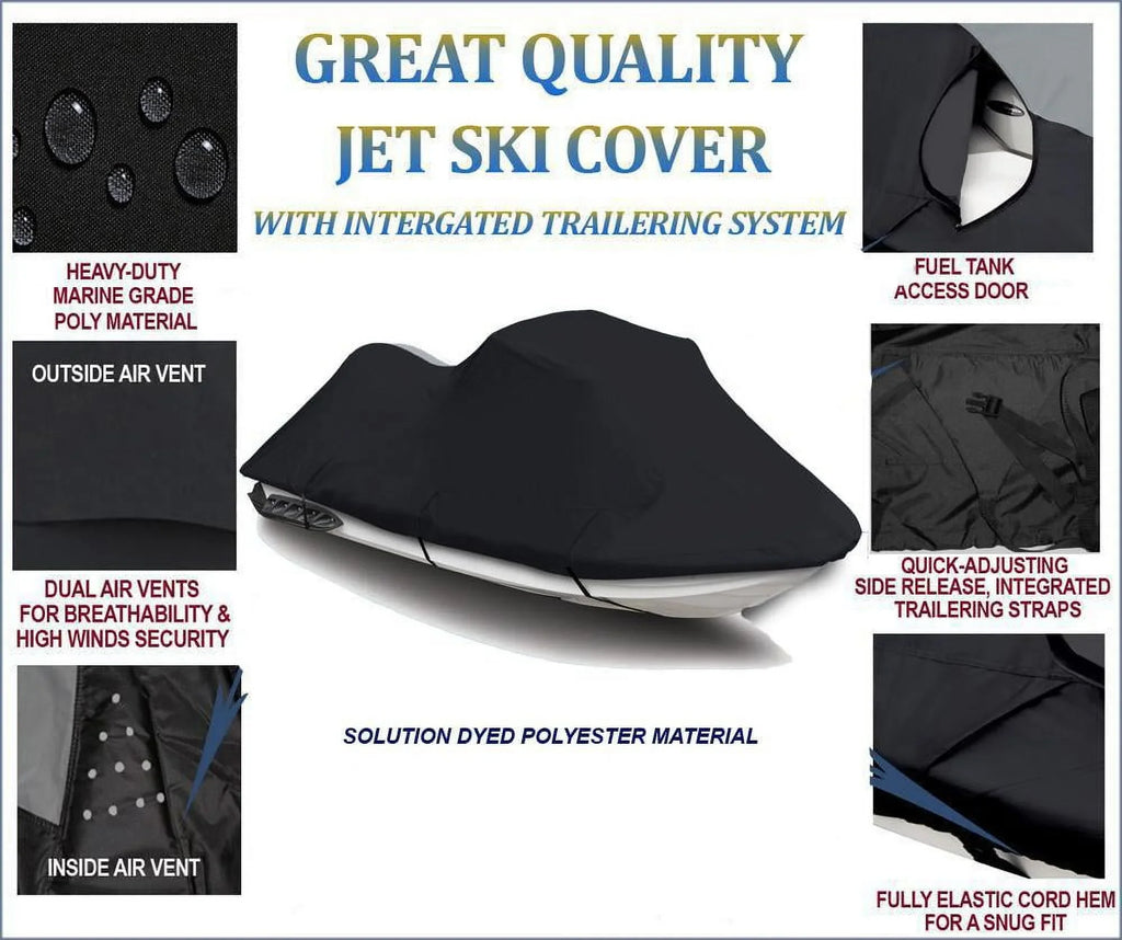 Cover STX-15F 600 COVER 2019 2018 JetSki BLACK DENIER 2020 Kawasaki Compatible JET SKI for