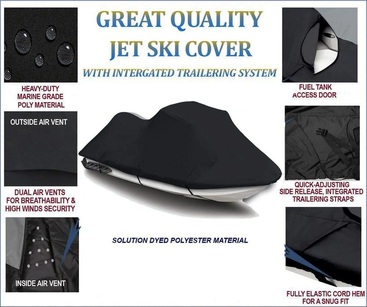for RXP PWC 2008 SKI BLACK Sea 2007 Cover Sea-Doo 600D Compatible Bombardier 155 Doo JET