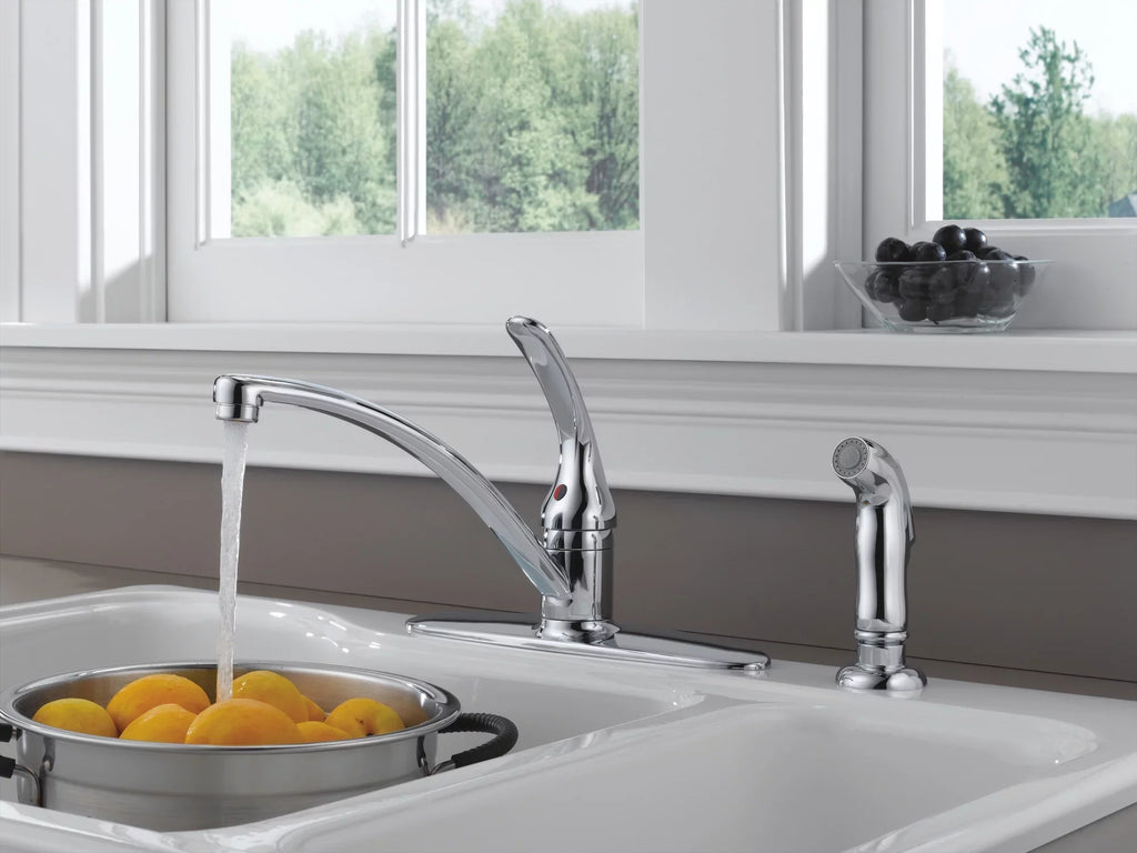 Kitchen Delta Handle Single Faucet Foundations® with Spray