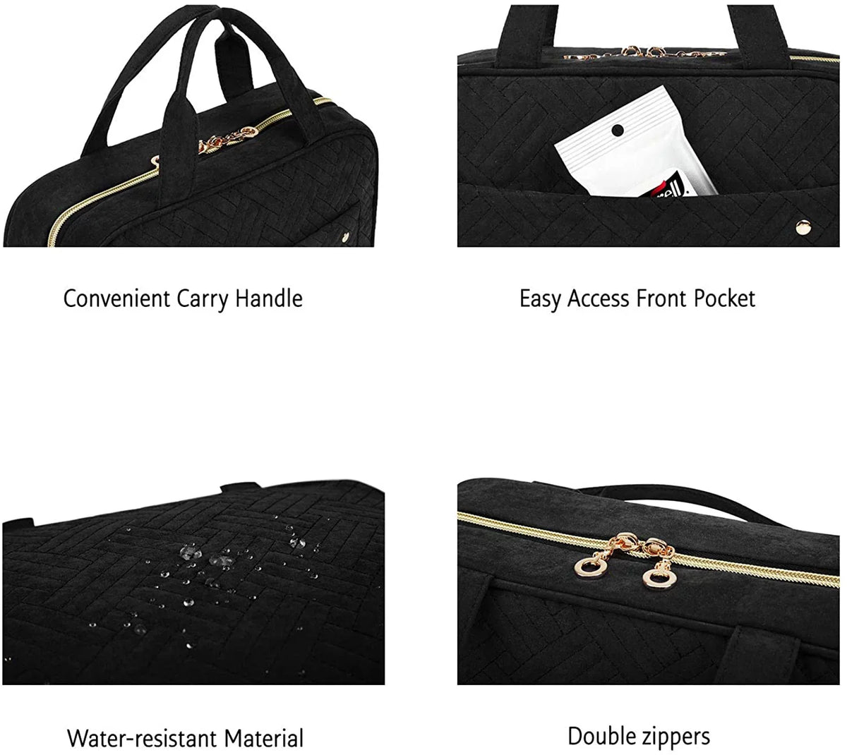 Hook, Travel for Accessories, Bag Shampoo, Cosmetic Makeup Full Organizer with Toiletry Bag Container, Hanging Travel Toiletries Water-resistant Bag Sized
