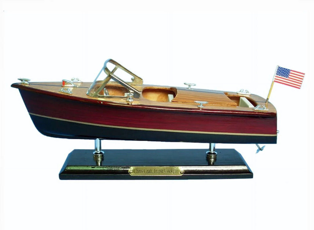 Chris 14 Boat Craft Cockpit Triple Triple Model Handcrafted Ships Decorative Cockpit 14 Speed in.