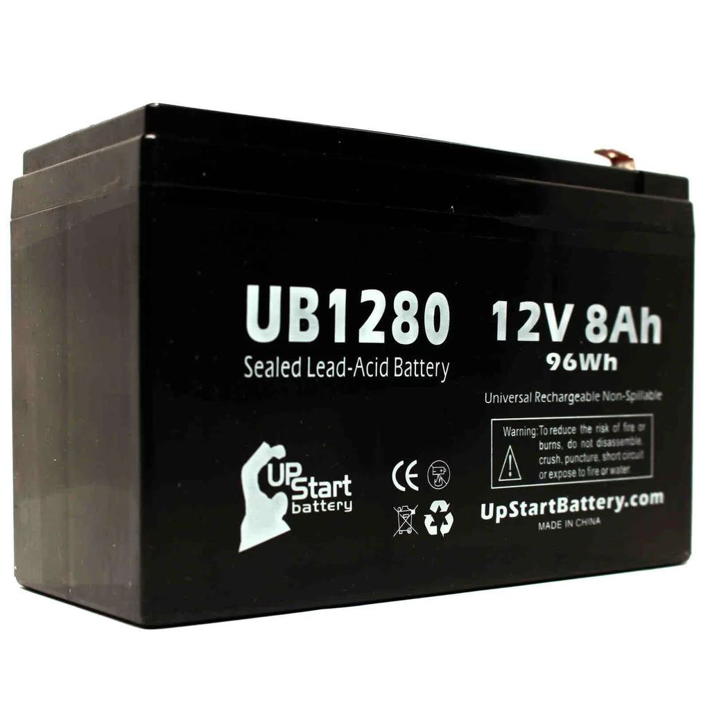 '- Battery Sealed UB1280 F1 (12V, F2 Compatible 6 Includes F1 Pack SLA) Opti-ups Replacement Terminal, Terminal 8000mAh, - Universal 3x Battery 280ES Acid AGM, 8Ah, - Adapters Lead to