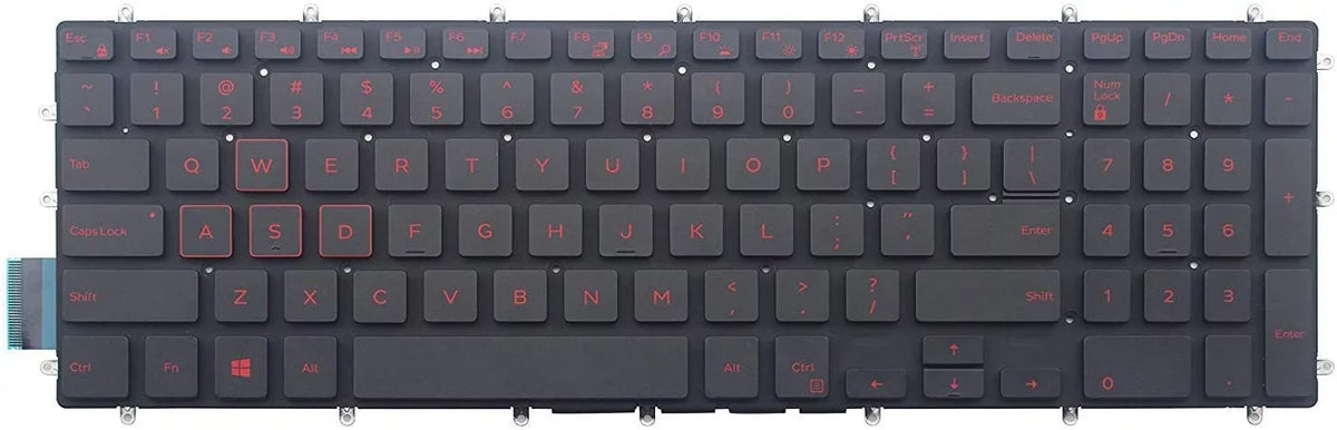 G5 New 3779 G7 15 US 15 Backlit G7 3590 G3 Light Red Dell Replacement G5 15 Keyboard English 15 5590 3579 Backlight 7590 7588 15 palmrest) 7790 for (Without 5587 Laptop G3 Font 17 G3