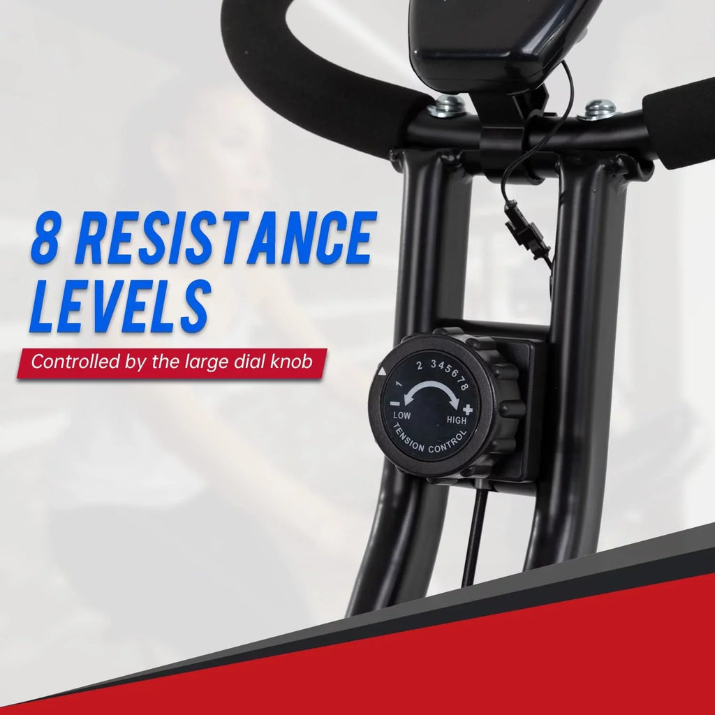 Exercise Levels Stationary of Recumbent Bikes Indoor Exercise 8 Bike FDW Magnetic Foldable with Resistance
