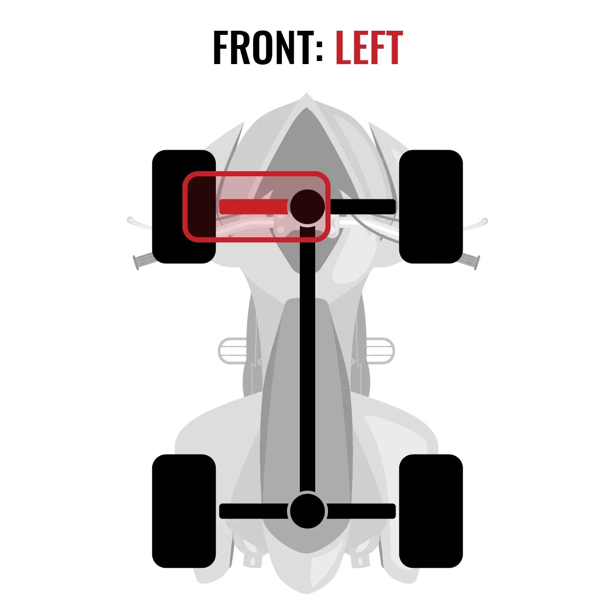 '- EFI Front XT compatible Left Sixity 4X4 800R Can-Am Axle with 2015 Outlander
