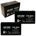 '- Battery Sealed UB1280 F1 (12V, F2 Compatible 6 Includes F1 Pack SLA) Opti-ups Replacement Terminal, Terminal 8000mAh, - Universal 3x Battery 280ES Acid AGM, 8Ah, - Adapters Lead to