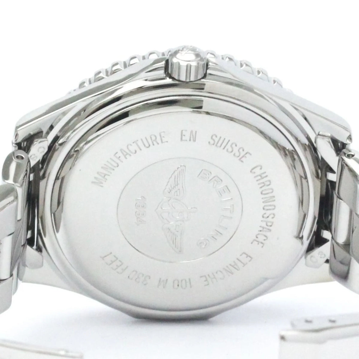 Pre-Owned Quartz A56012.1 Watch Chronospace Polished BREITLING BF563779 Steel (Good) Mens