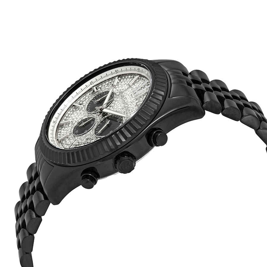 Men's Watch Paved Quartz Dial MK8605 Lexington Kors Crystal Chronograph Michael