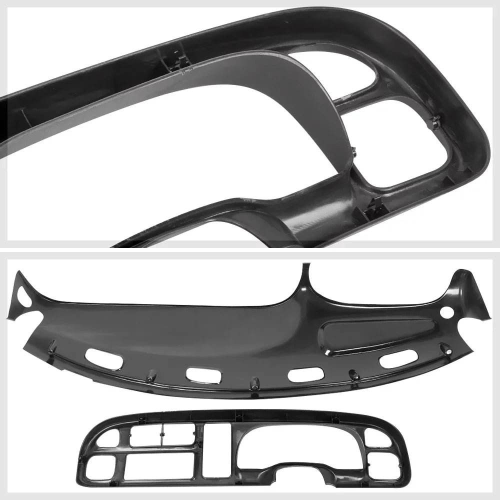 Bezel Fits for DODGE RAM DODGE RAM Ram 1500, Cap select: Grey 1998-2002 Kit 98-02 Bezel Board Dodge 2500 Cover Overlay+Instrument 1998-2001 Dash