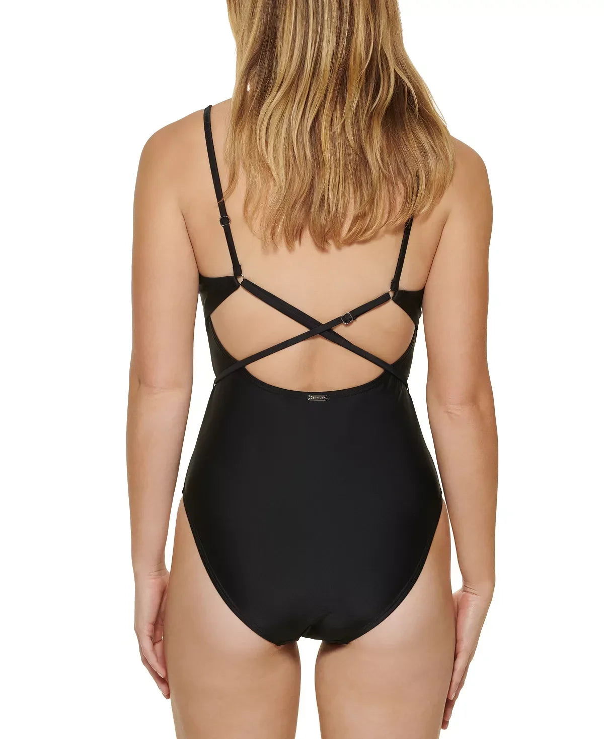 Over-The-Shoulder One-Piece Klein 6 BLACK US Wrap Around Swimsuit, Calvin
