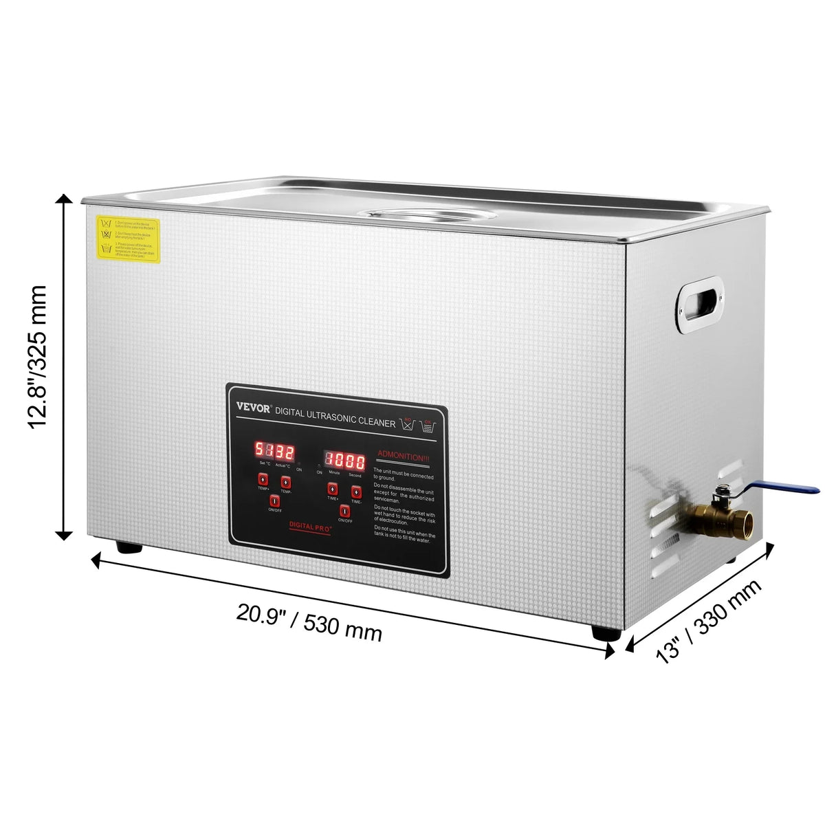 Cleaner Industrial for Cleaner with 752W Cleaner Sonic Timer Watch Digital 30L Ring Instruments Large Ultrasonic CE BENTISM Professional Certified RoHS Heating Glass Grade 304 Coin Jewelry FCC