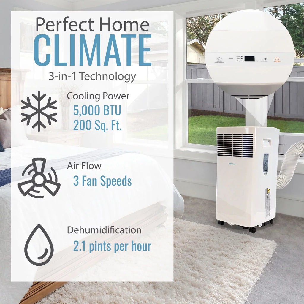 Air Keystone a Remote BTU Portable Sq. Room with Ft. Conditioner I up for 250 5,000 115V Sense to Control