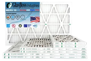 Air 7/8 Made 10 - - 17.5 Filter Size: 35.5 MERV - 18x36x1 Qty:4 inch) Furnace (Actual x in - Glasfloss USA x