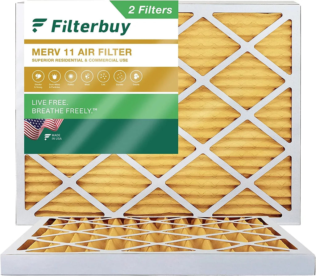 HVAC Air MERV (2-Pack) Filterbuy Furnace 10x14x2 Filters 11 AC Pleated