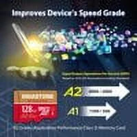 Gigastone Run Video 128GB 4K Compatible, 5 (5x128GB) Switch SDXC A2 App, Pack Micro Micro 100/50MB/s, Game Pro, to R/W 4K Recording, Nintendo Card, SD up