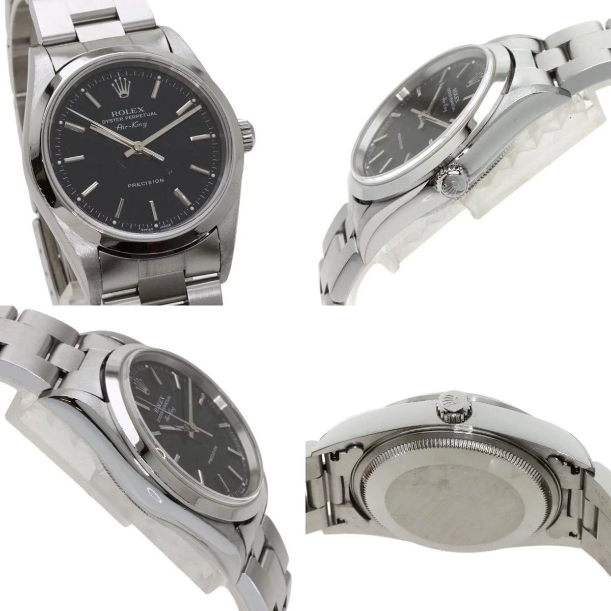 ROLEX Pre-Owned Steel Stainless 14000M Watch (Good) SS Rolex King Air Men's