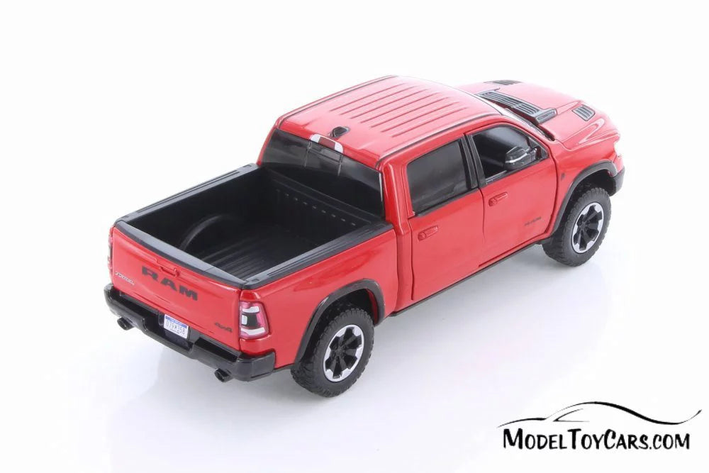 New Truck, scale Cab 79358/16D - BOX) Toy Red Rebel - Ram but 1500 Model Showcasts (Brand 1/24 Car Dodge 2019 NO Crew Diecast Pickup