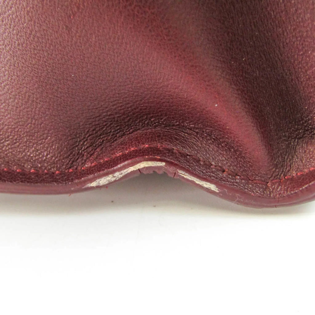Tote Leather Women's Cartier Bordeaux Pre-Owned Bag (Good) Cabochon