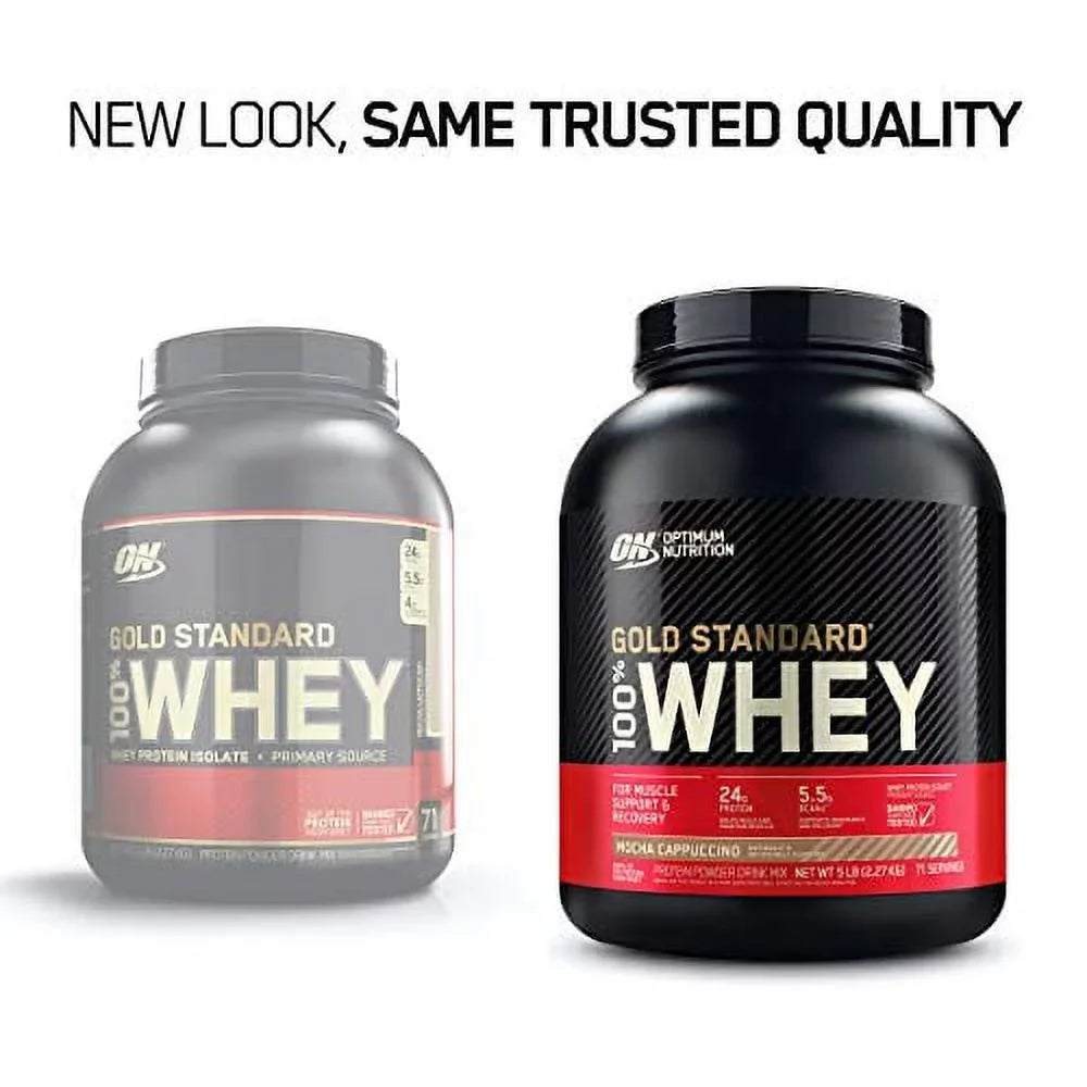 Nutrition Protein , Pound 5 May Oz Vary), Cappuccino, Mocha Powder(Packaging 100% Standard Gold 80 Whey, Optimum