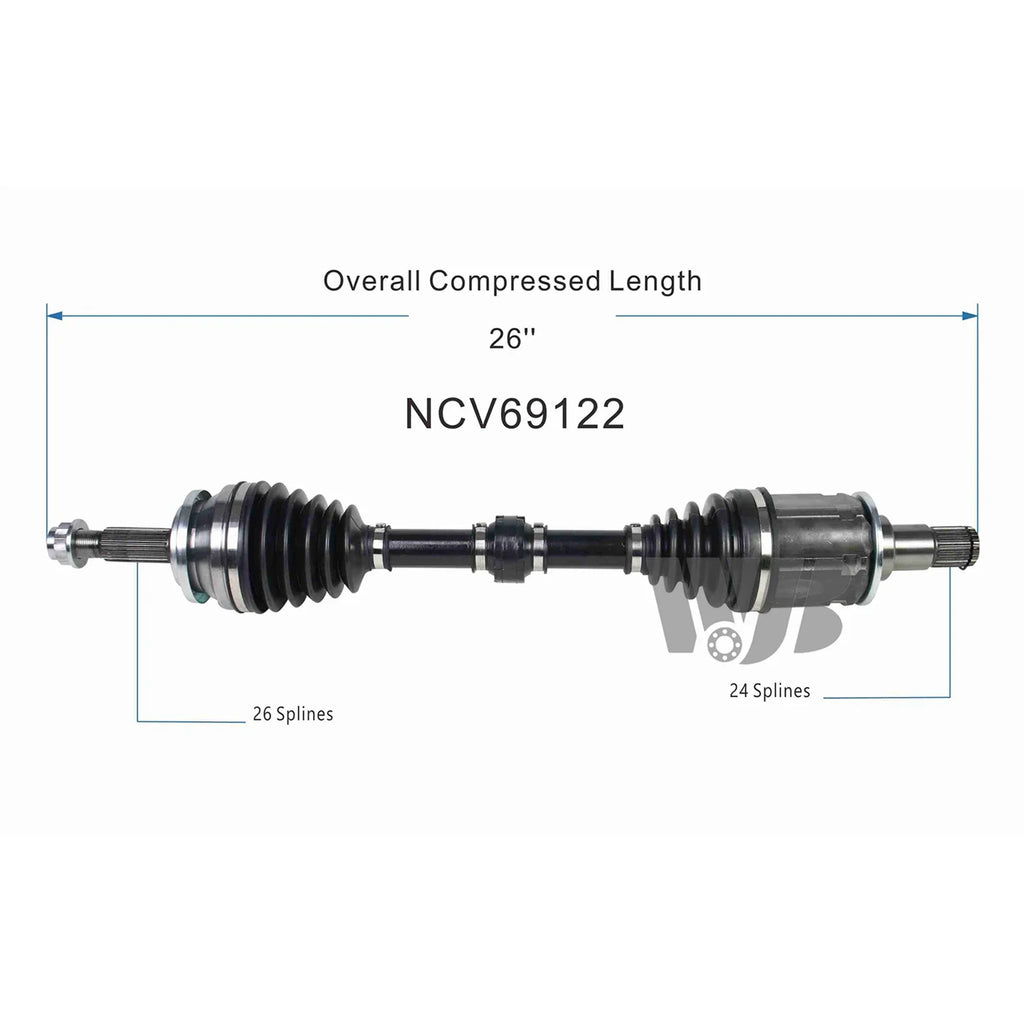 For WJB NCV69122 2019 2021 Front CV Toyota Axle 2.5L 2020 Assembly Left Shaft RAV4