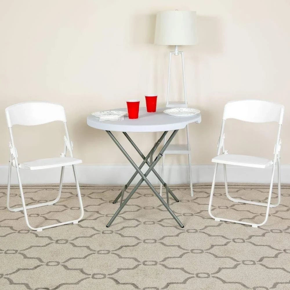 Pack HERCULES Chair 2 Ganging 500 Folding Built-In With Lb. Brackets Plastic Duty Series Capacity Heavy White