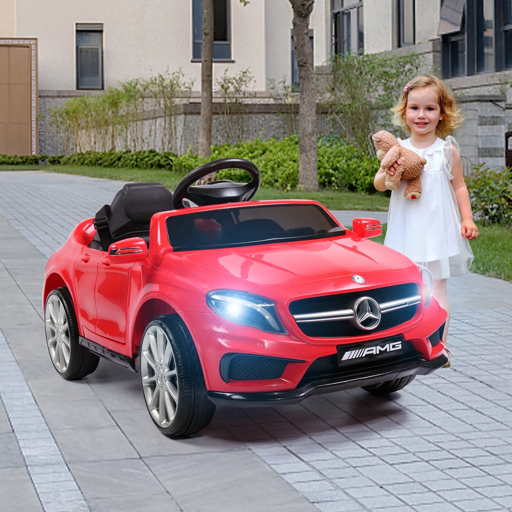 Licensed on Remote Music Age Car Red Kids Child, Control Mercedes Lights Ride 6V Benz W/ TOBBI 3-6