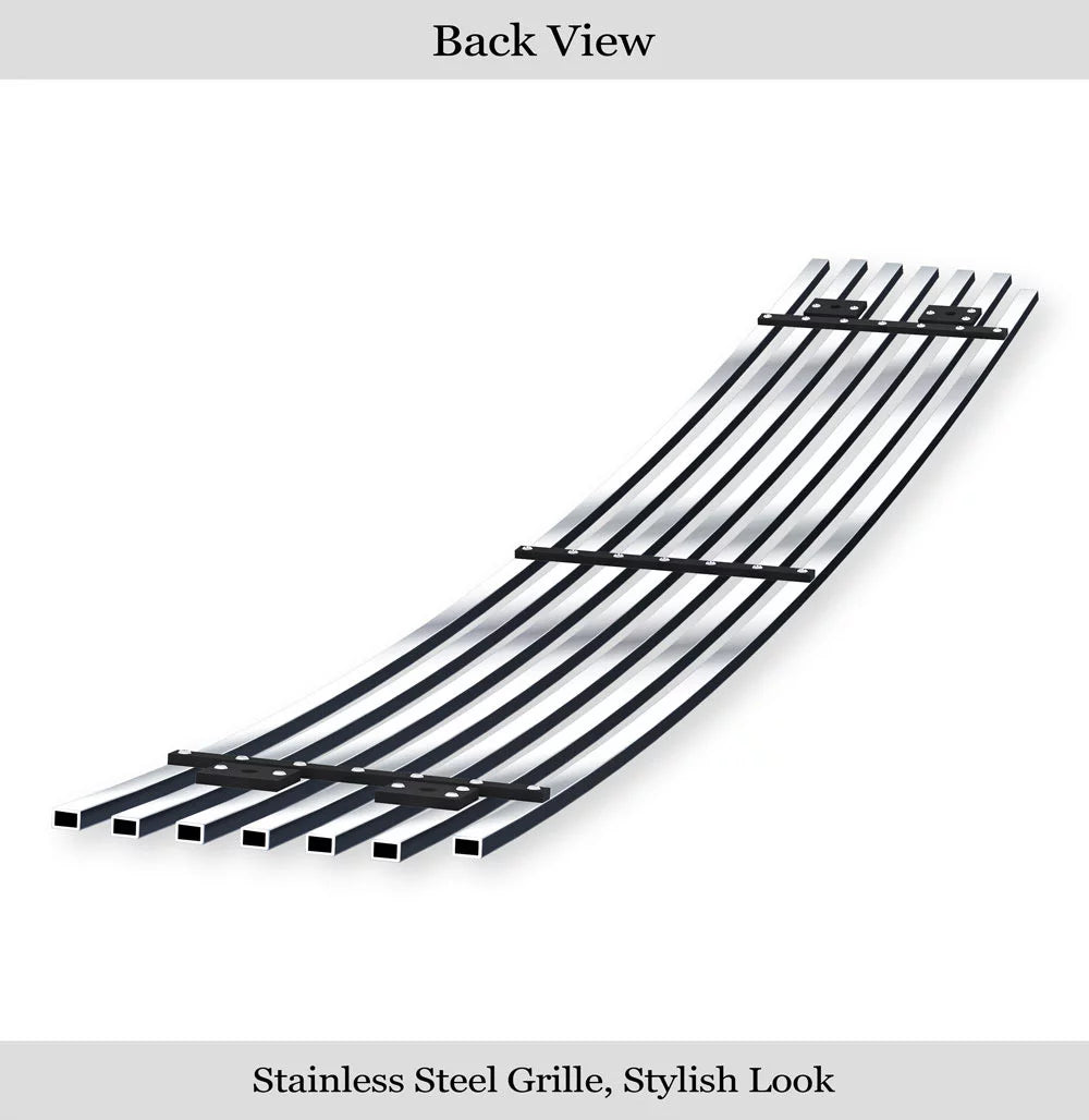 APS Billet Chrome Steel 8x6 Compatible Sedan N19-S09566H Accord Bumper 2008-2010 Stainless Lower Premium Grille Honda with