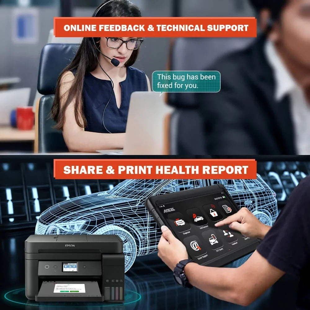 Automotive X6 Bluetooth System Reader Tool Scan OBD2 Auto Live OBD Scanner Bi-direactional Services Diagnostic Reset EOBD Automotive ANCEL Scan Diagnostic Car Scanner Tablet Car VIN 10 All Data Code