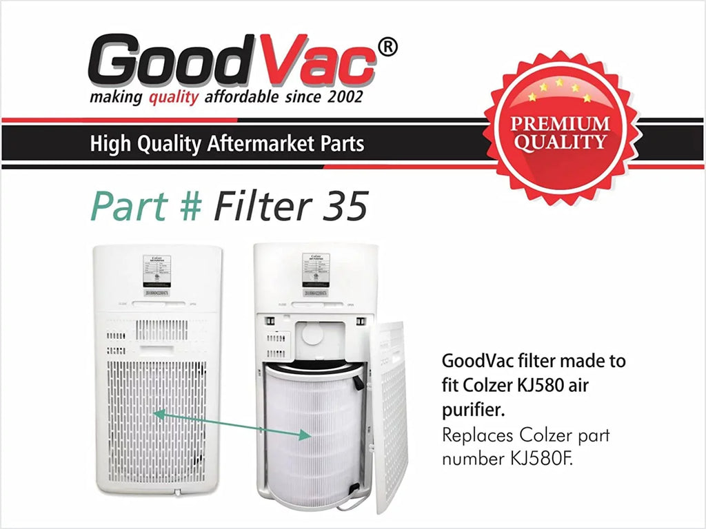 KJ580 COLZER with True Filter Compatible H13 HEPA GOODVAC